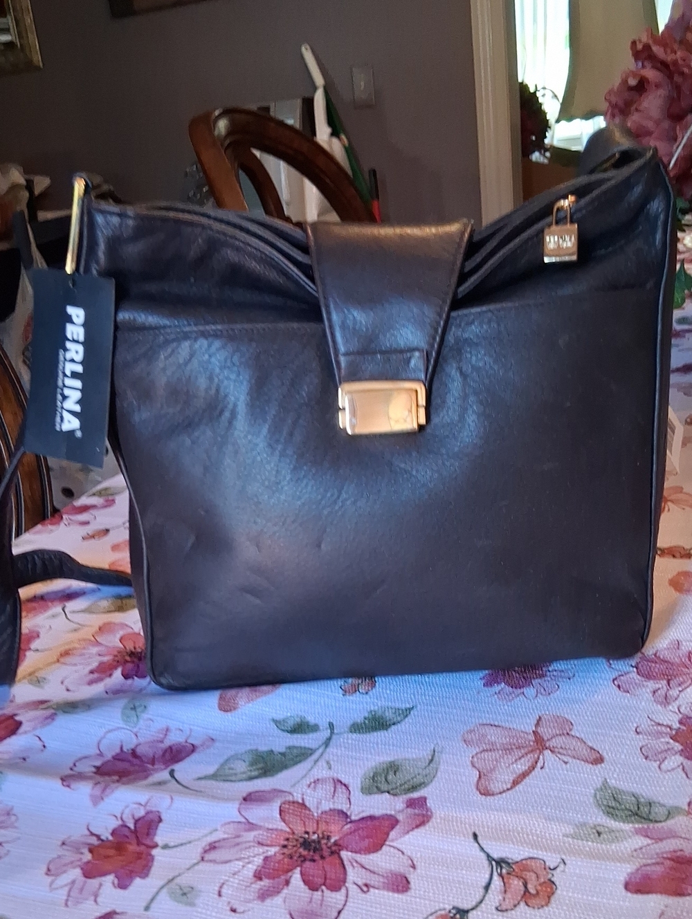 Perlina Leather Handbag NWT